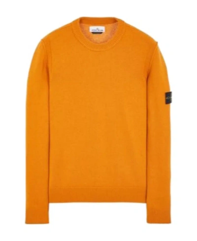 Stone Island Compass-patch Crew-neck Jumper In Red