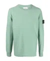 Stone Island Compass-patch Crewneck Jumper In Green