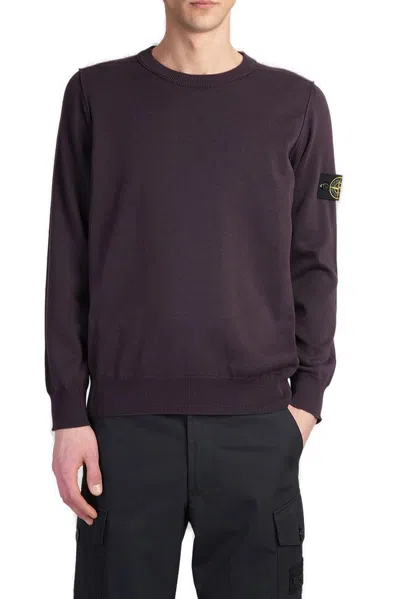 Stone Island Knitwear In Viola Cotton In Purple