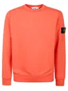 Stone Island Compass-logo Patch Virgin-wool Jumper In Orange