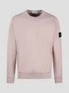 Stone Island Compass-patch Sweatshirt In Pink & Purple