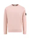 Stone Island Sweatshirt With Logo Patch In Rosa