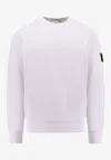 Stone Island Compass Patch Crewneck Sweatshirt In White
