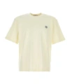 Stone Island Ivory Combed Organic Cotton Jersey T-shirt In Ivory