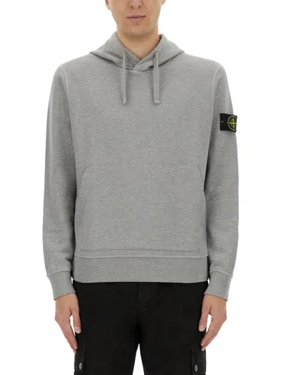 STONE ISLAND STONE ISLAND COMPASS PATCH DRAWSTRING HOODIE