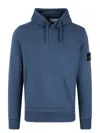 Stone Island Mens Dark Blue Logo-badge Regular-fit Cotton-jersey Hoody