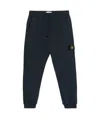 Stone Island Compass Patch Drawstring Jogger Pants In Blue