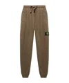 Stone Island Compass Patch Drawstring Jogger Pants In Brown