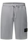 Stone Island Compass Patch Drawstring Shorts In Cielo