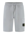 Stone Island Compass Patch Drawstring Shorts In Gray