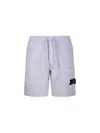 Stone Island Fleece Shorts With Adjustable Waist And Cargo Pocket In Purple