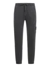 Stone Island Compass-patch Drawstring Track Pants In Grey