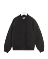 Stone Island Compass-patch Feather-down Jacket In Black