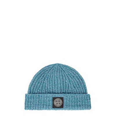 Stone Island Compass Patch Hat In Blue