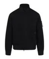 Stone Island Logo Patch Bomber Jacket In Black