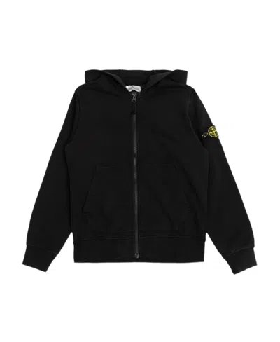 Stone Island Compass-motif Padded Jacket In Black