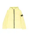 Stone Island Compass-patch Hooded Jacket In Yellow