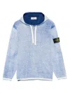 Stone Island Men's Compass Patch Hoodie In Blue