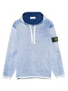 Stone Island Men's Compass Patch Hoodie In Blue