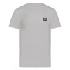 Stone Island Compass Patch Logo Cotton T-shirt In Grey