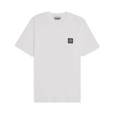 Pre-owned Stone Island Compass Patch Logo T-shirt 'white' | Men's Size M