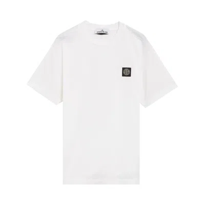 Pre-owned Stone Island Compass Patch Logo T-shirt 'white' | Men's Size Xxl