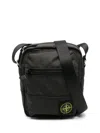 Stone Island Compass-patch Messenger Bag In Grey