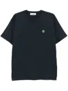 Stone Island Cotton Jersey T-shirt With Compass Patch In Black