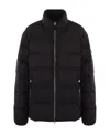Stone Island Compass-patch Padded Down Jacket In Black
