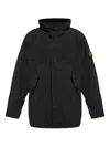 Stone Island Light Compact Touch Poly-tc Casual Jackets And Parka Blue In Schwarz