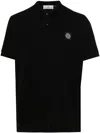 Stone Island Mens Black Brand-patch Regular-fit Stretch-cotton Polo Shirt Xl In Black