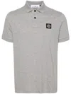 Stone Island Logo-patch Polo Shirt In Grey