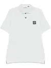 Stone Island Classic White Polo Shirt With Buttoned Placket In White