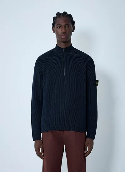 Stone Island Compass Patch Polo Shirt In Blue