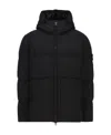 Stone Island Compass-patch Puffer Jacket In Black