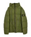 Stone Island Compass-patch Puffer Jacket In Green