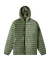 Stone Island Compass-patch Puffer Jacket In Green