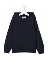 Stone Island Compass-patch Pullover Hoodie In Blue