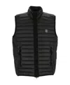 Stone Island Compass-patch Quilted Gilet In Black