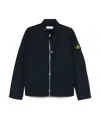 Stone Island Compass Patch Quilted Jacket In Blue