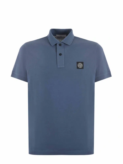 Stone Island Compass Patch Short In Blue