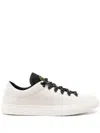 Stone Island Logo-patch Leather Low-top Sneakers In Neutrals