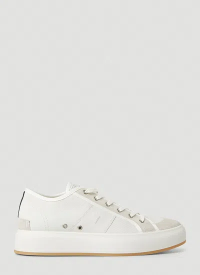 Stone Island Compass Patch Sneakers In White
