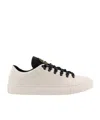 Stone Island Logo-patch Leather Low-top Sneakers In White