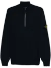 Stone Island Compass-patch Sweater In Blue