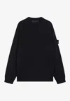 Stone Island Crew-neck Wool Sweater In Blue