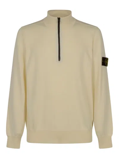 Stone Island Compass-patch Sweater In Neutrals