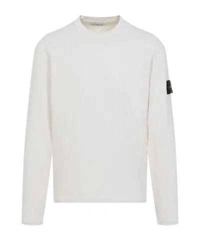 Stone Island Compass-patch Sweater In Nude