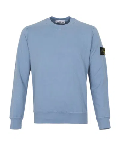 Stone Island Compass-patch Sweatshirt In Blue