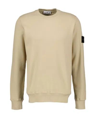Stone Island Compass-patch Sweatshirt In Nude